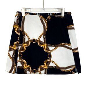 Louis Vuitton Womens Rope Chain Print A-Line Skirt Size 42 Made In Italy